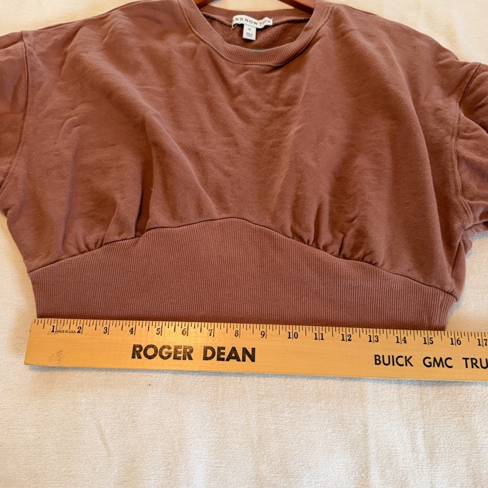 And Now This Cropped Sweatshirt XL Cozy Lounge‎ Athleisure Soft Girl - Picture 5 of 9